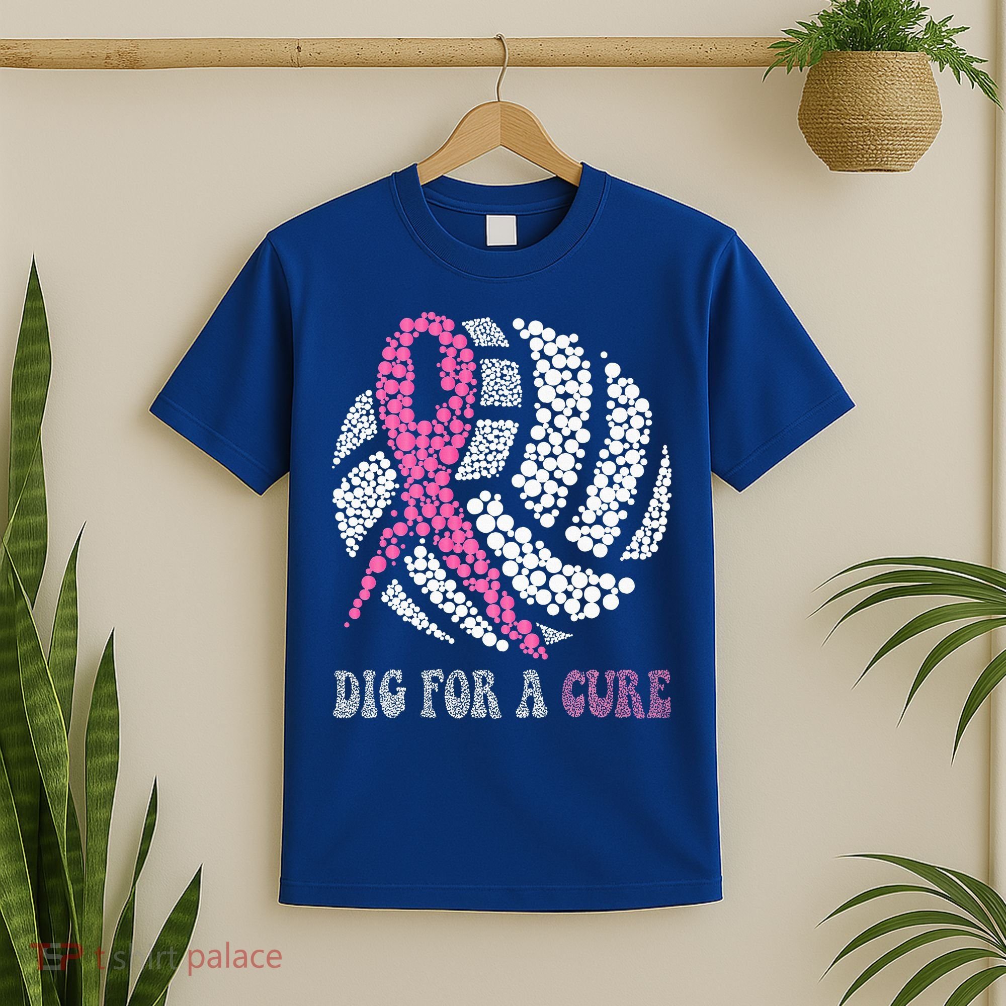 Dig For A Cure Breast Cancer Awareness Volleyball Pink Out T-Shirt
