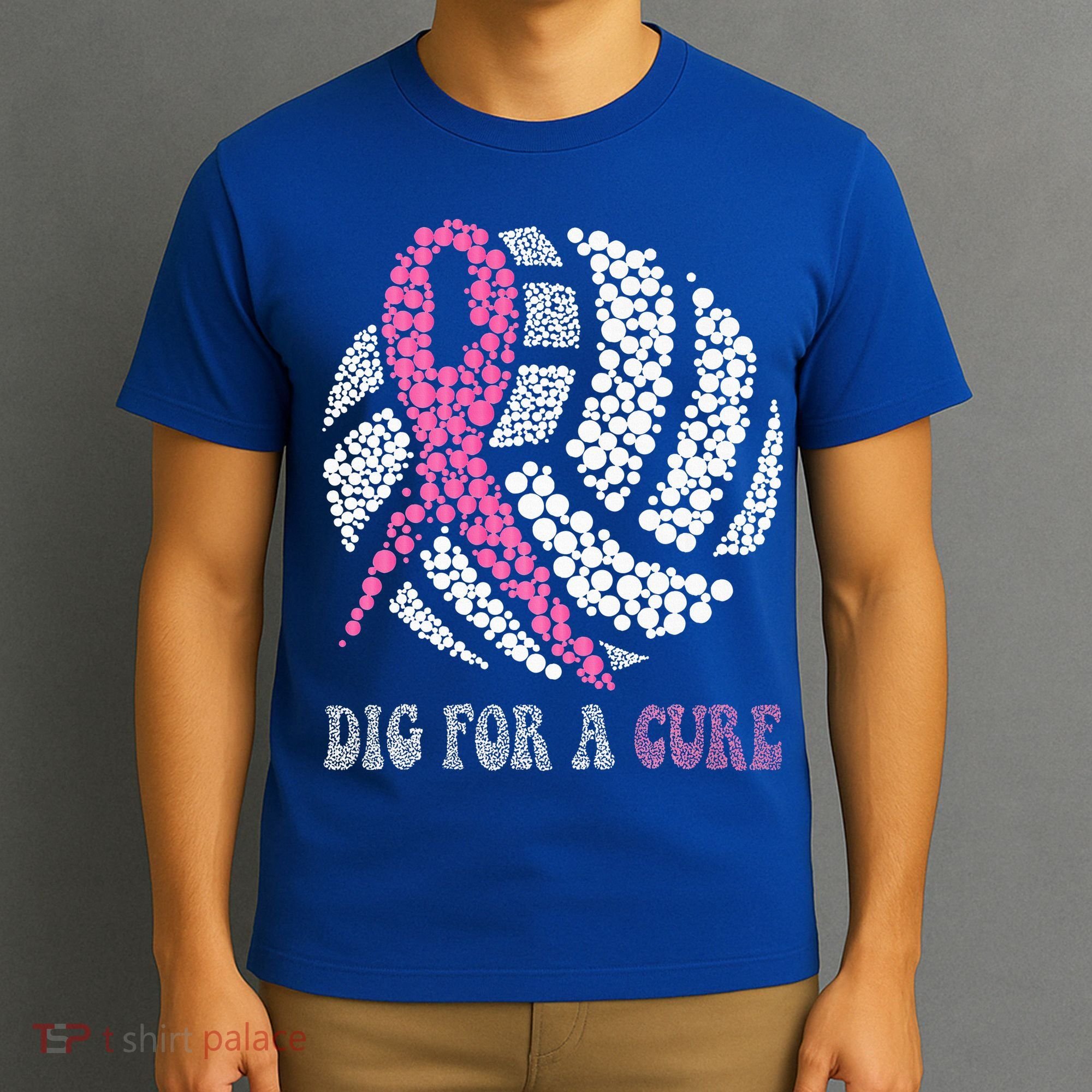 Dig For A Cure Breast Cancer Awareness Volleyball Pink Out T-Shirt