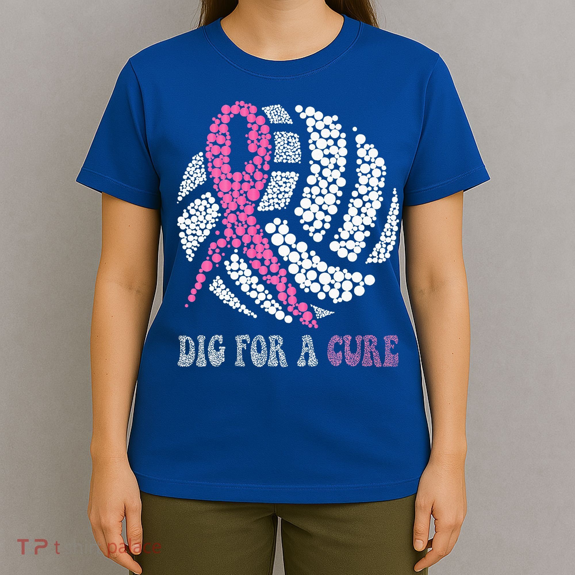 Dig For A Cure Breast Cancer Awareness Volleyball Pink Out T-Shirt