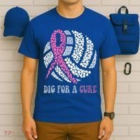 Dig For A Cure Breast Cancer Awareness Volleyball Pink Out T-Shirt thumb 6