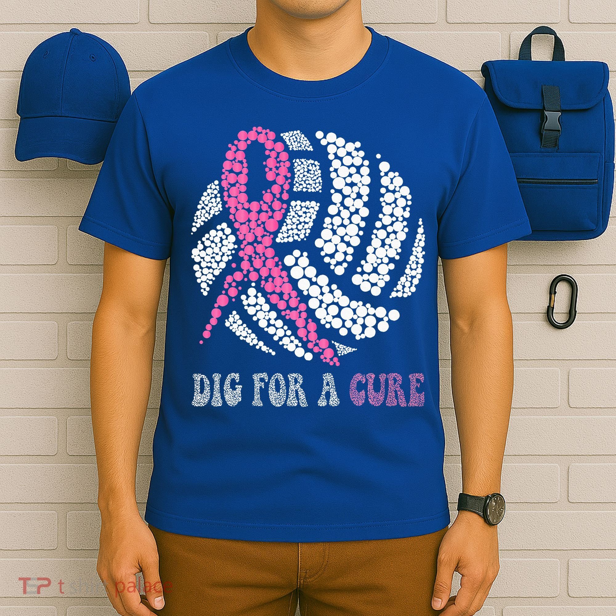 Dig For A Cure Breast Cancer Awareness Volleyball Pink Out T-Shirt