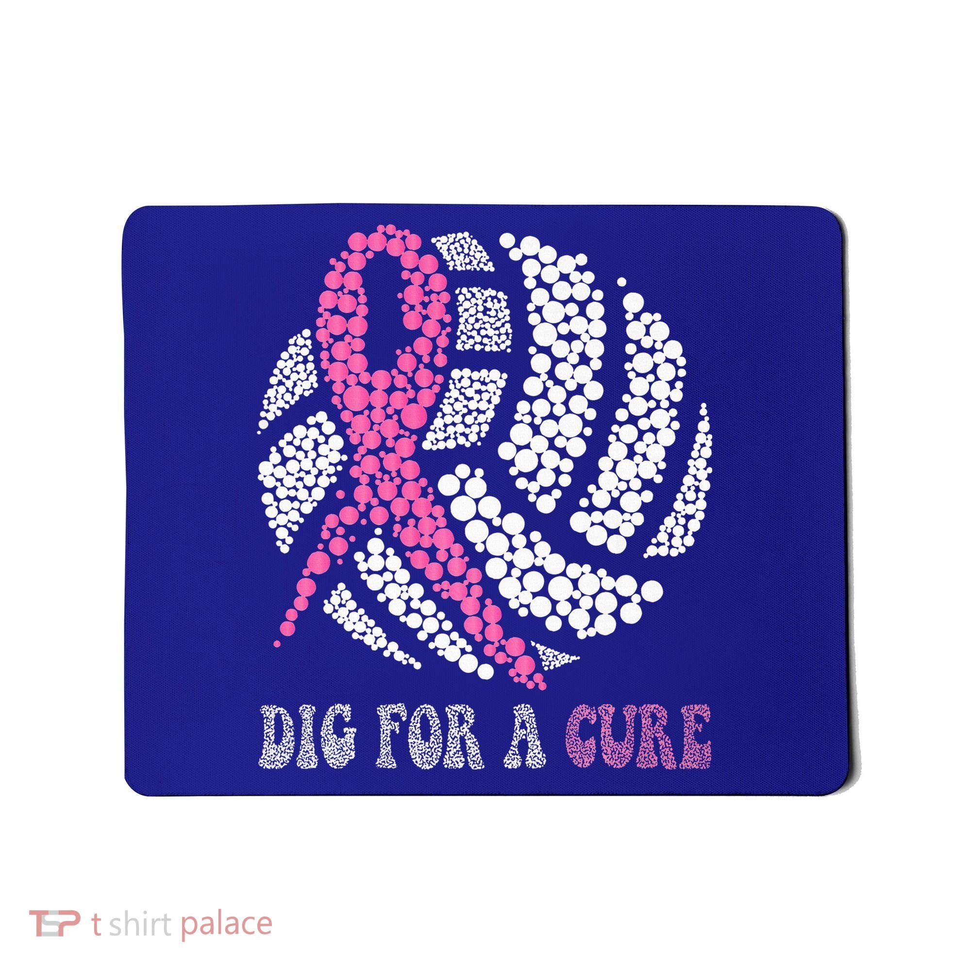 Dig For A Cure Breast Cancer Awareness Volleyball Pink Out Mousepad