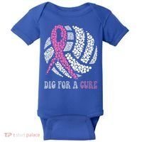 Dig For A Cure Breast Cancer Awareness Volleyball Pink Out Baby Bodysuit thumb 0