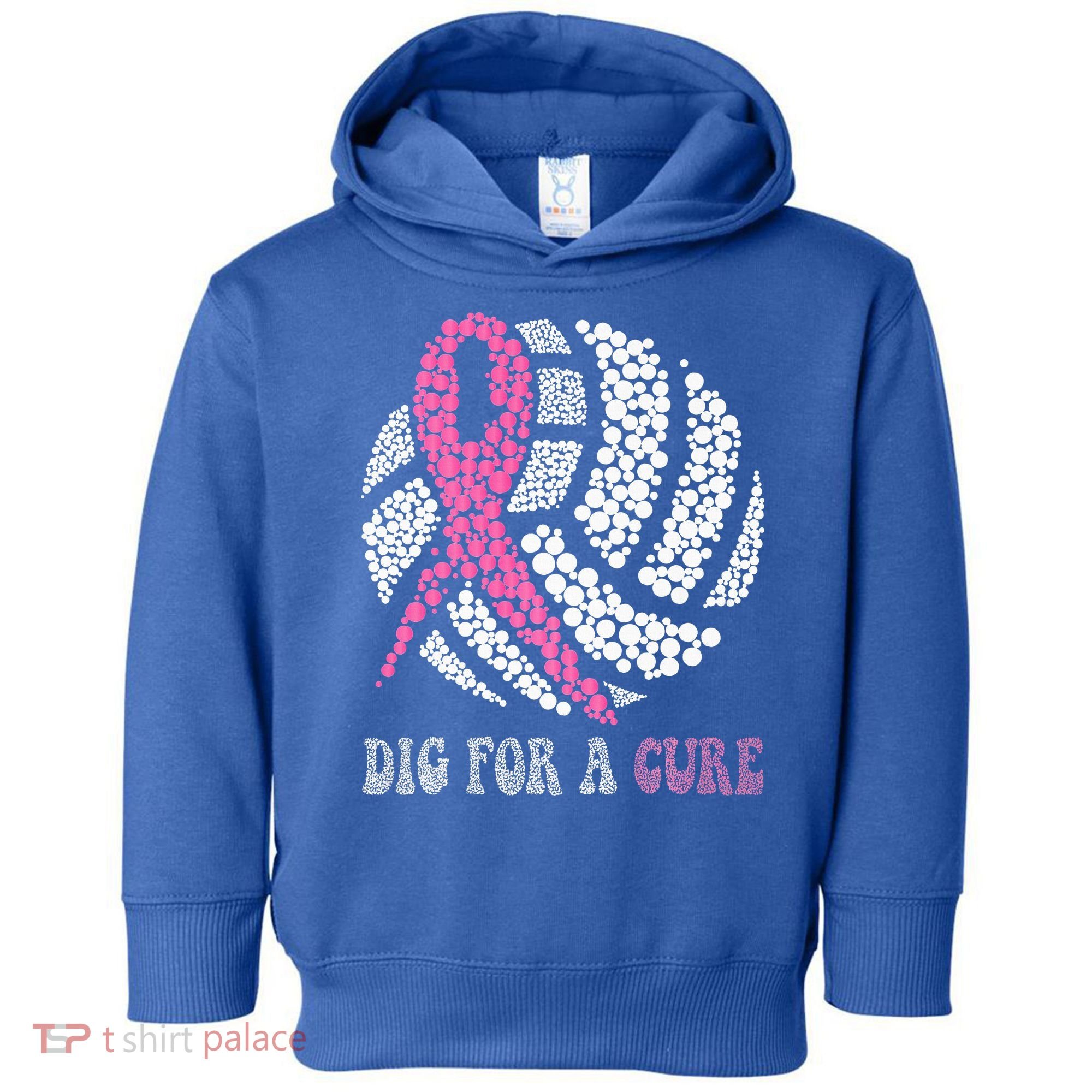 Dig For A Cure Breast Cancer Awareness Volleyball Pink Out Toddler Hoodie