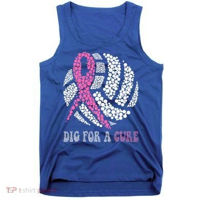Dig For A Cure Breast Cancer Awareness Volleyball Pink Out Tank Top