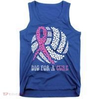 Dig For A Cure Breast Cancer Awareness Volleyball Pink Out Tank Top thumb 0