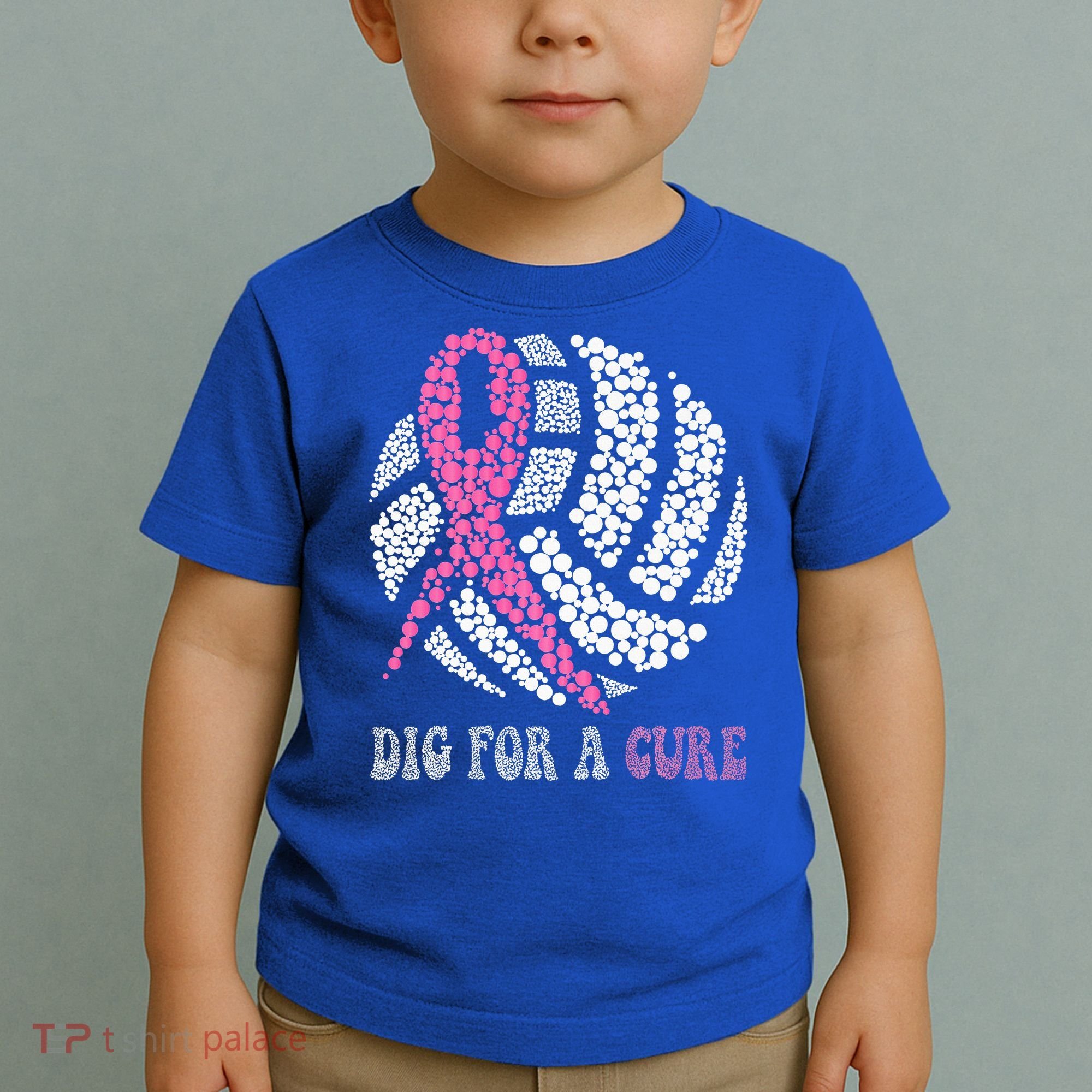 Dig For A Cure Breast Cancer Awareness Volleyball Pink Out Toddler T-Shirt