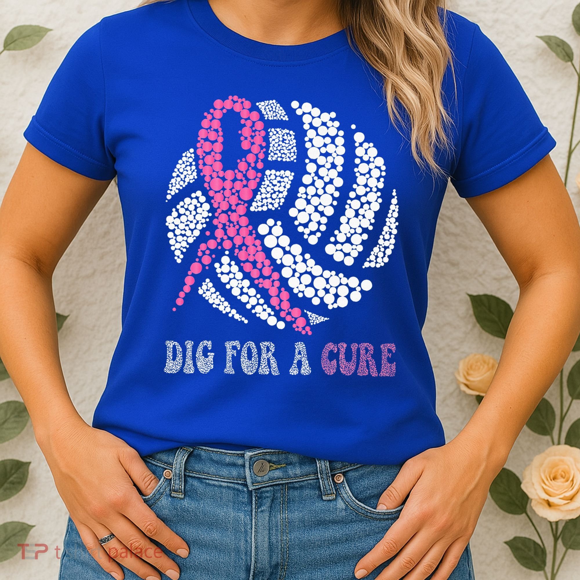 Dig For A Cure Breast Cancer Awareness Volleyball Pink Out Women's T-Shirt