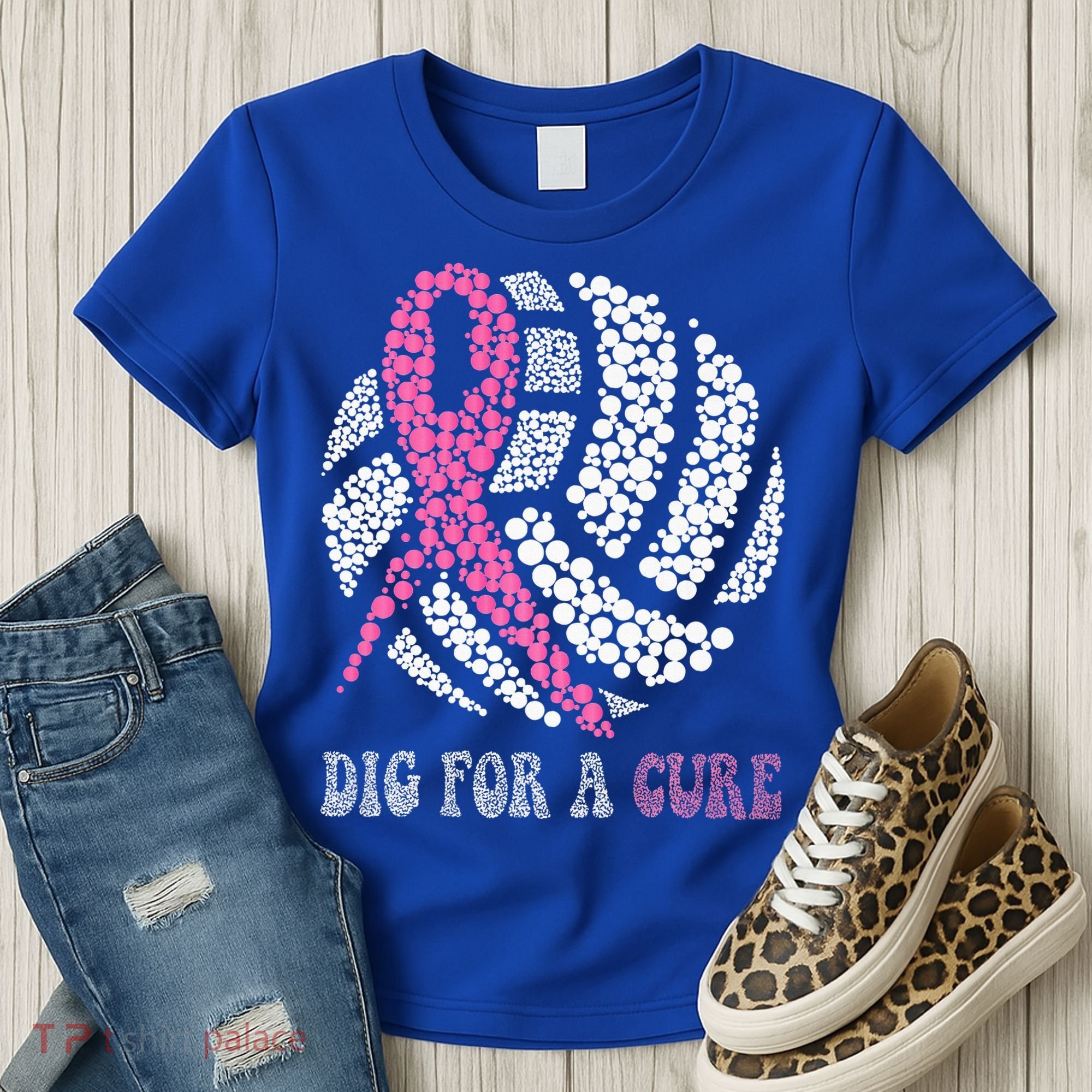Dig For A Cure Breast Cancer Awareness Volleyball Pink Out Women's T-Shirt
