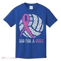 Dig For A Cure Breast Cancer Awareness Volleyball Pink Out Kids T-Shirt thumb 0