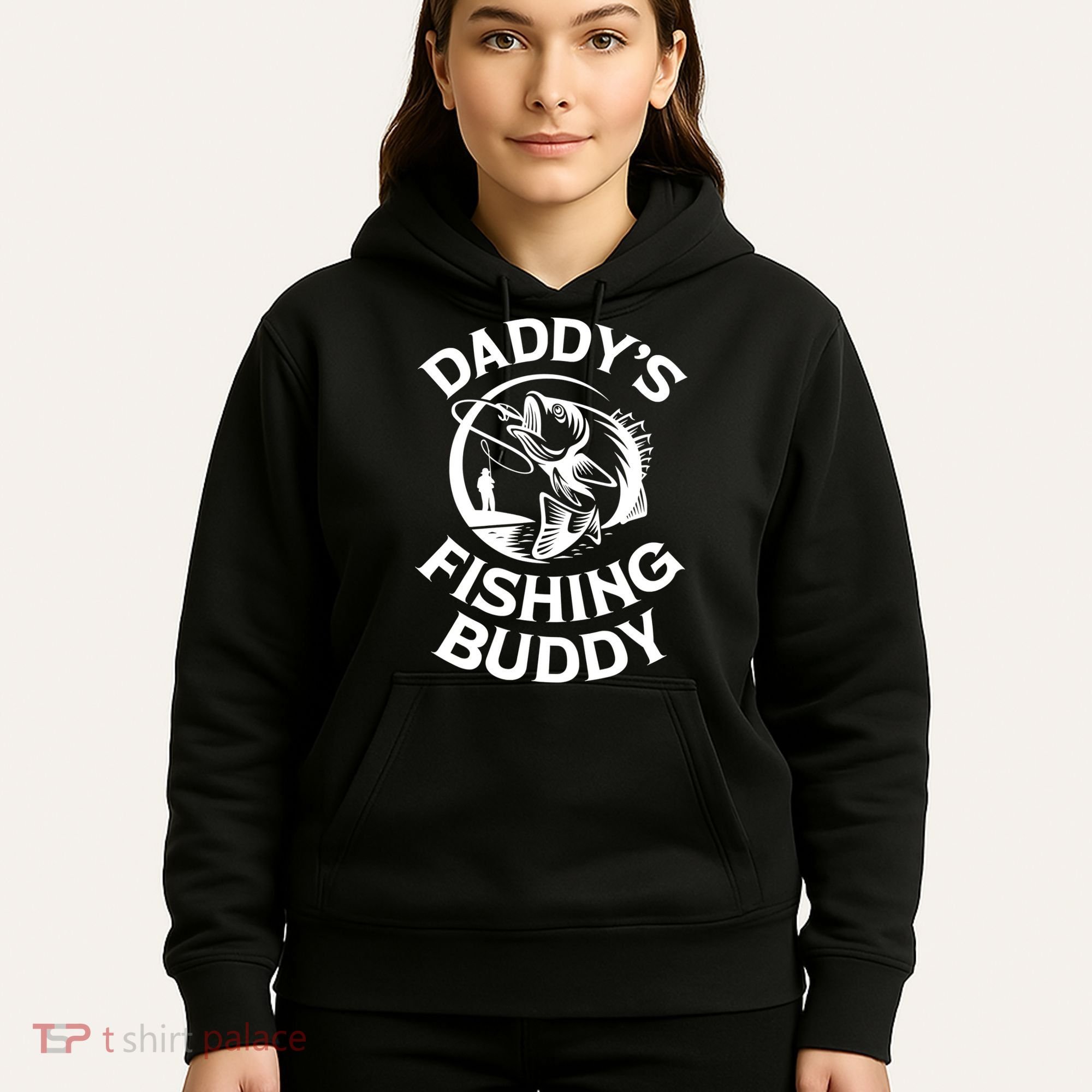 Daddy's Fishing Buddy Young Fisherman Hoodie