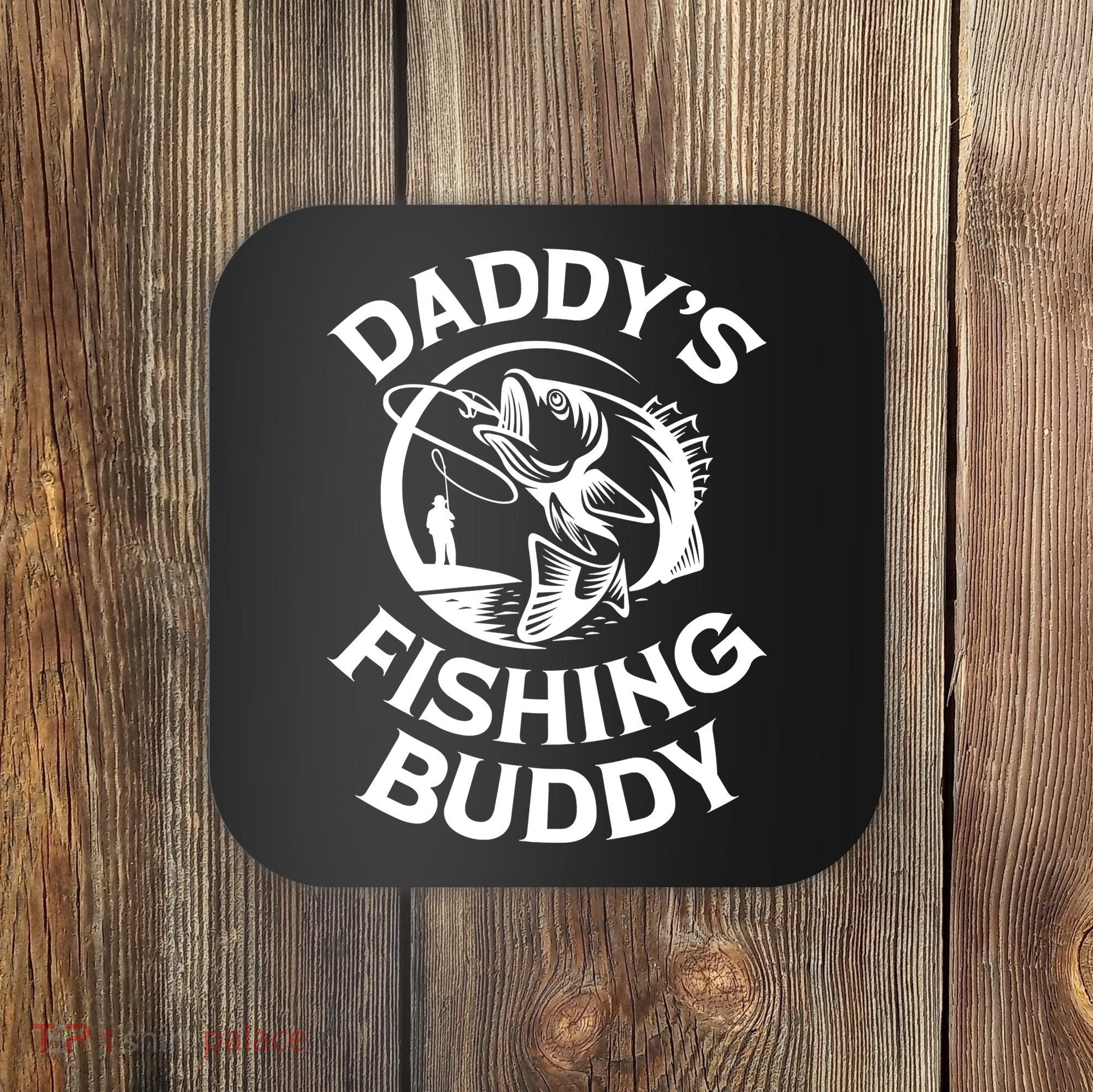 Daddy's Fishing Buddy Young Fisherman Coaster