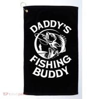 Daddy's Fishing Buddy Young Fisherman Golf Towel thumb 0