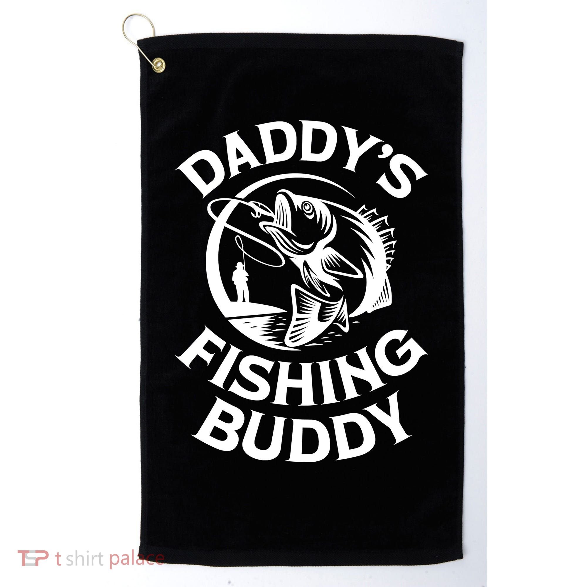 Daddy's Fishing Buddy Young Fisherman Golf Towel