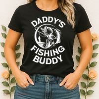 Daddy's Fishing Buddy Young Fisherman Women's T-Shirt thumb 2