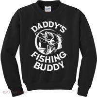 Daddy's Fishing Buddy Young Fisherman Kids Sweatshirt thumb 0
