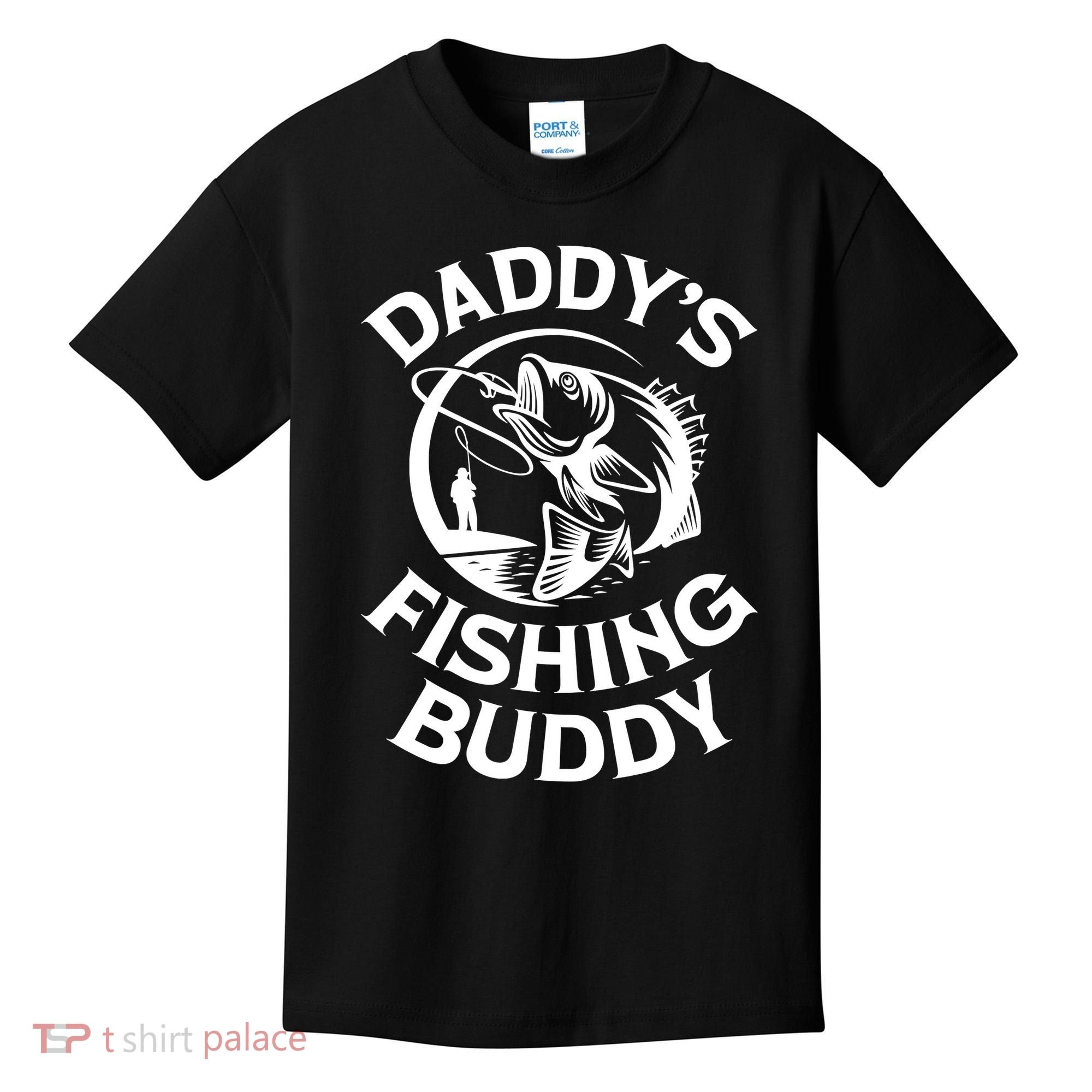 Daddy's Fishing Buddy Young Fisherman Kids T-Shirt