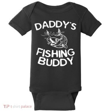 Daddys Fishing Buddy Fisherman Baby Bodysuit