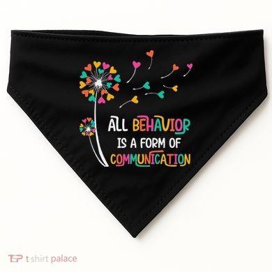 Dandelion Flower Behavior Is Communication USA-Made Doggie Bandana