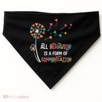 Dandelion Flower Behavior Is Communication USA-Made Doggie Bandana thumb 0