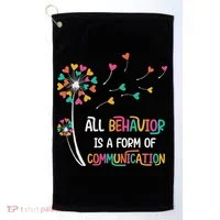 Dandelion Flower Behavior Is Communication Golf Towel thumb 0