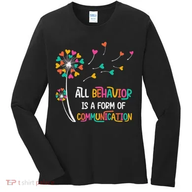 Dandelion Flower Behavior Is Communication Women's Long Sleeve Shirt