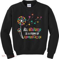 Dandelion Flower Behavior Is Communication Kids Sweatshirt thumb 0