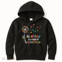 Dandelion Flower Behavior Is Communication Kids Hoodie thumb 0