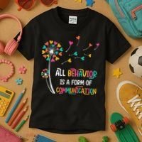 Dandelion Flower Behavior Is Communication Kids T-Shirt thumb 3
