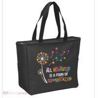 Dandelion Flower Behavior Is Communication Tote Bag thumb 2