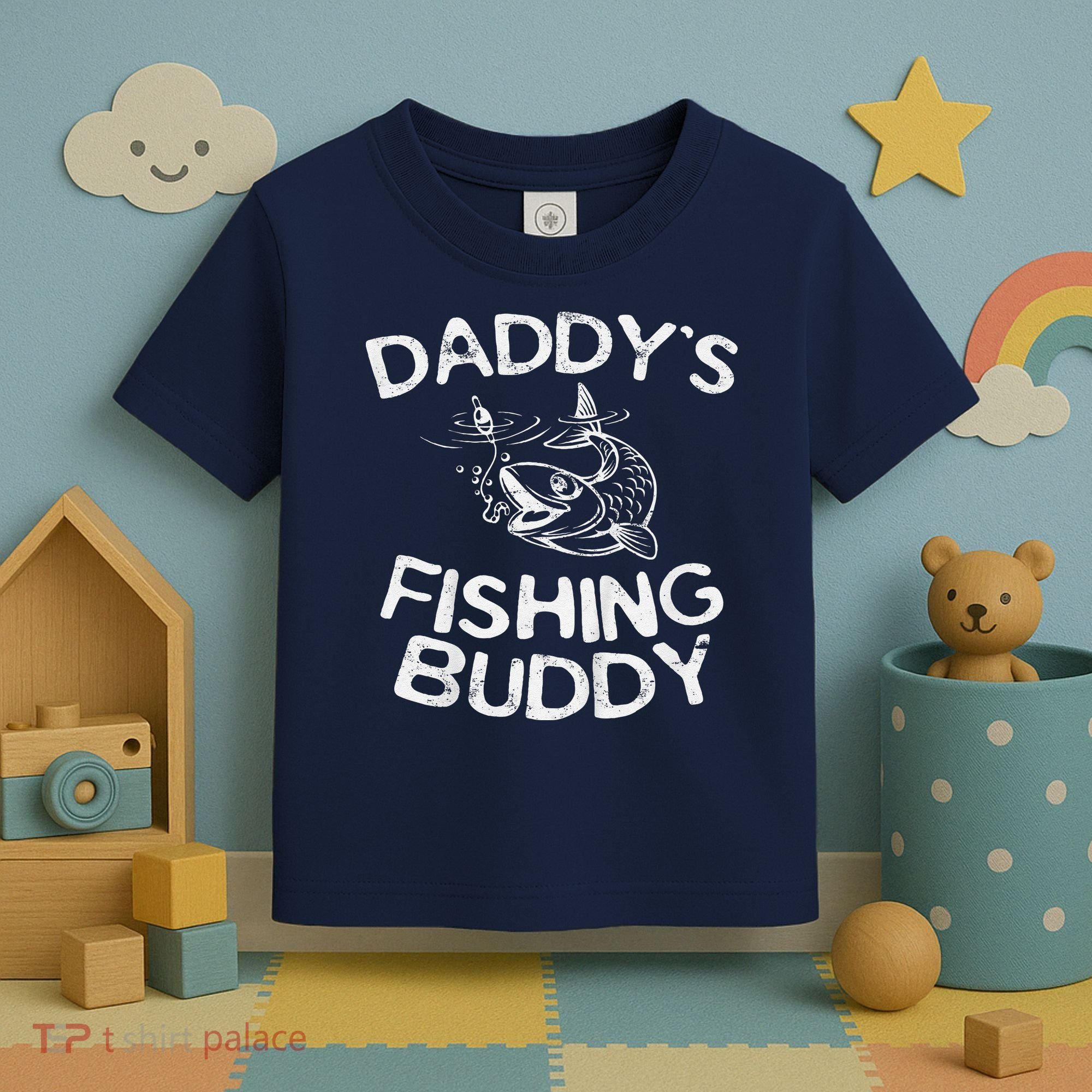 DaddyS Fishing Buddy Young Fisherman Toddler T-Shirt