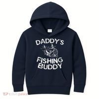 DaddyS Fishing Buddy Young Fisherman Kids Hoodie thumb 0