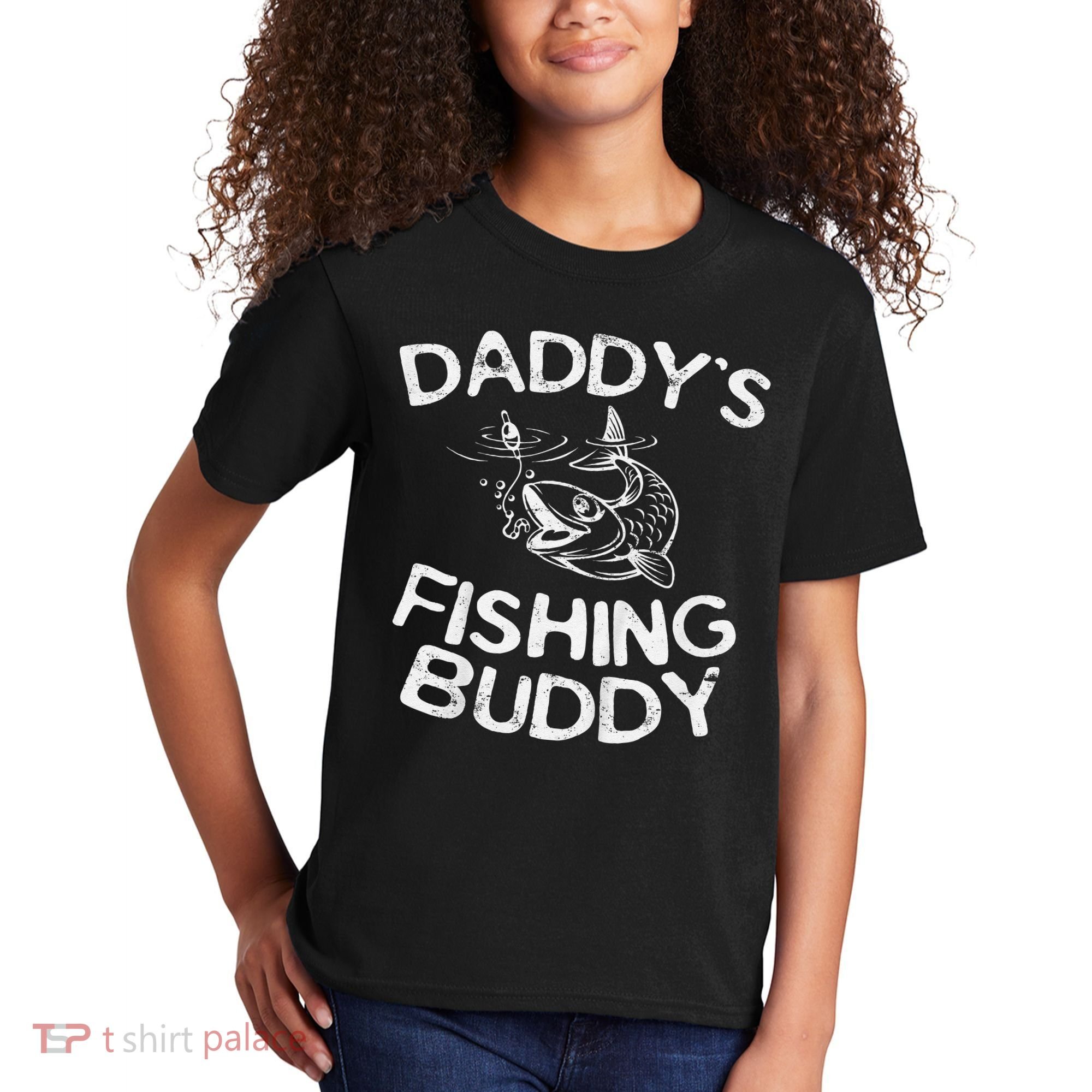 DaddyS Fishing Buddy Young Fisherman Kids T-Shirt