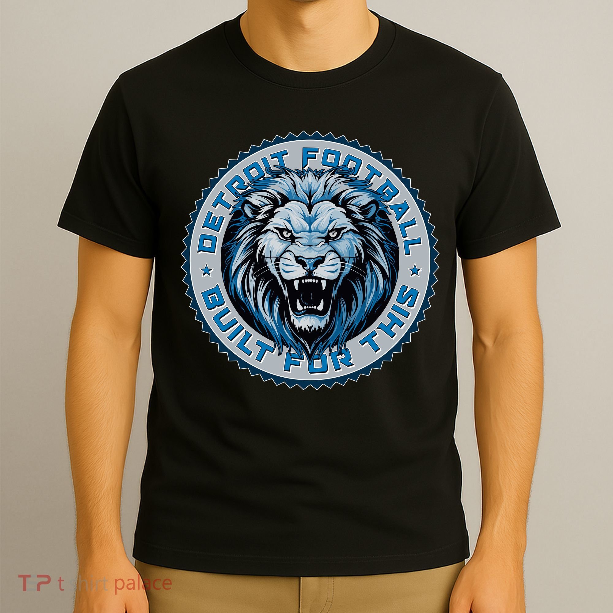 Detroit Football Built For This Football Sport Fan T-Shirt