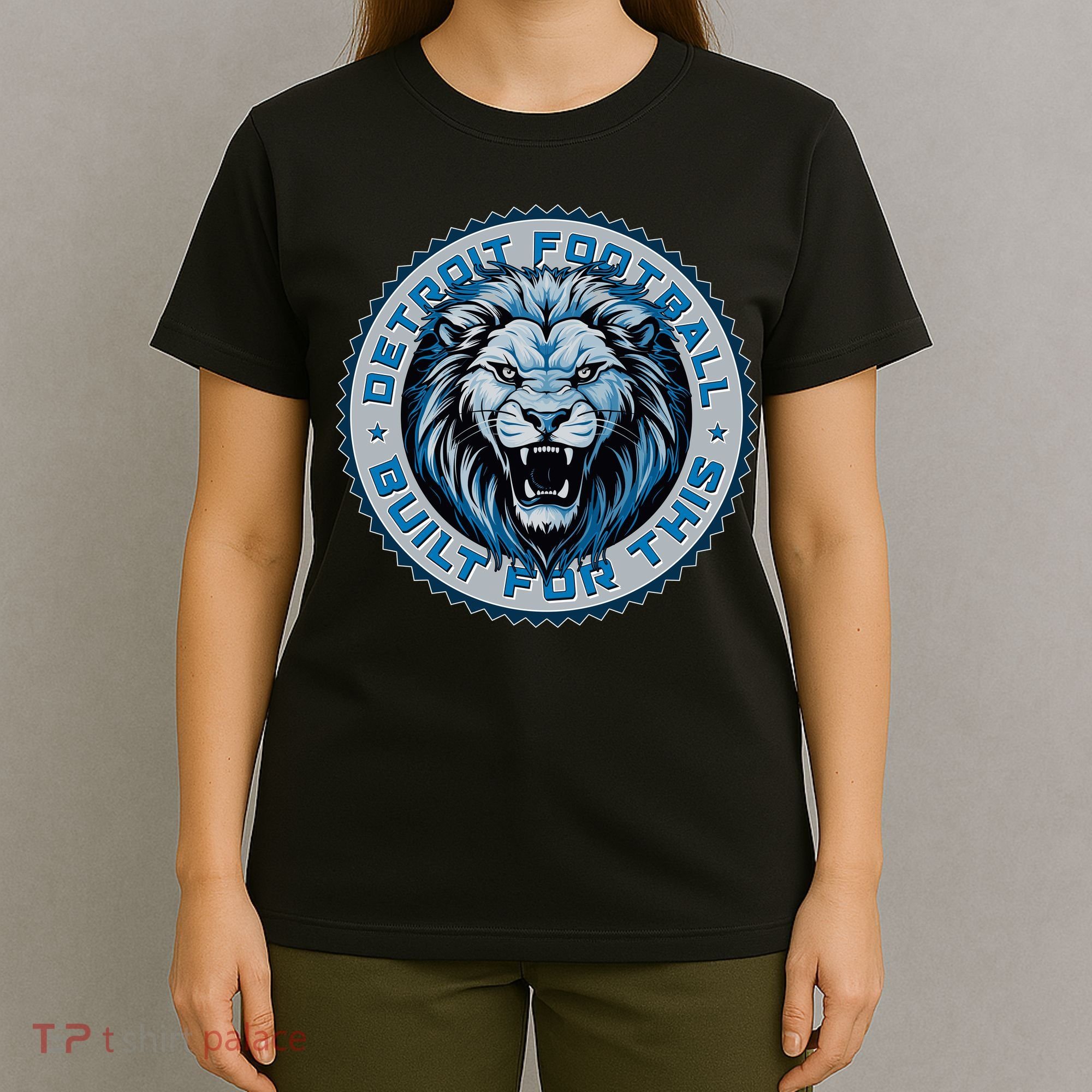 Detroit Football Built For This Football Sport Fan T-Shirt