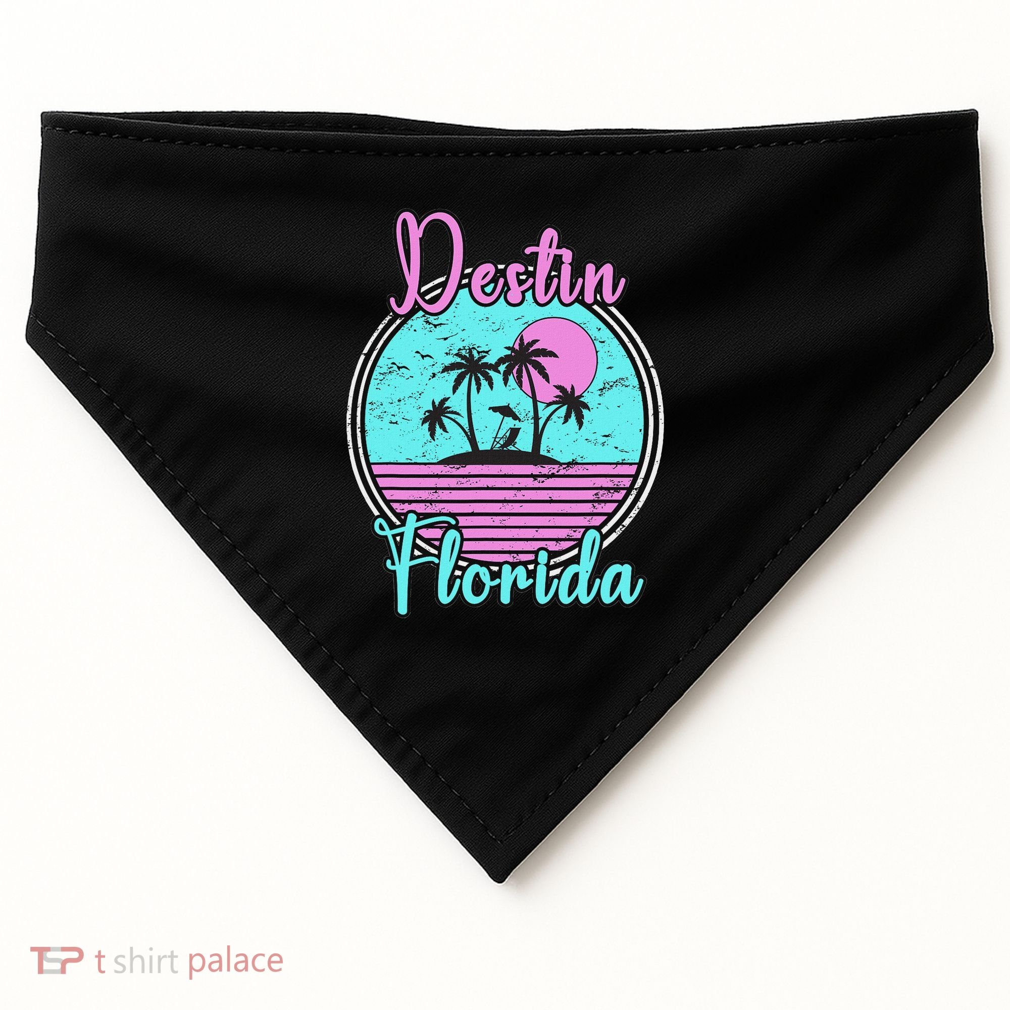Destin Florida Beach Travel Souvenir Florida USA-Made Doggie Bandana