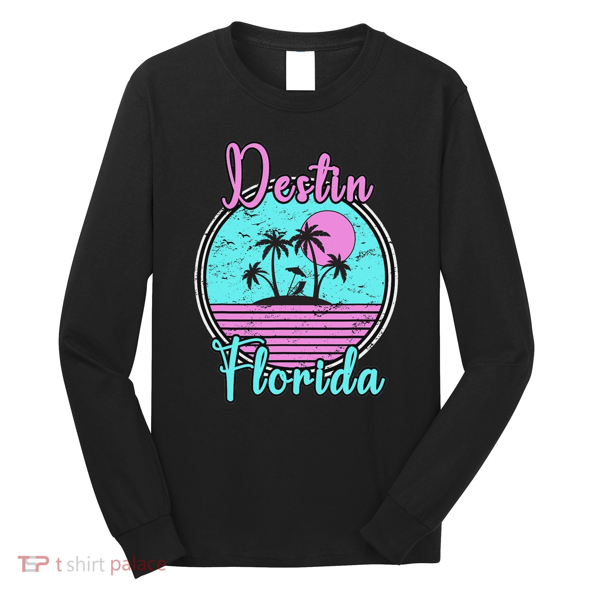 Destin Florida Beach Travel Souvenir Florida Long Sleeve Shirt