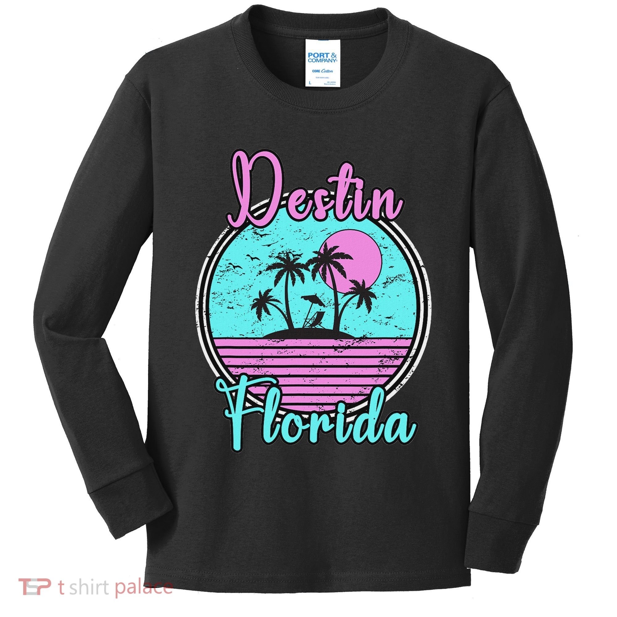 Destin Florida Beach Travel Souvenir Florida Kids Long Sleeve Shirt