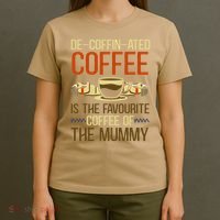 De-coffin-ated Favourite Coffee Mummy Egyptian Mythology T-Shirt thumb 4