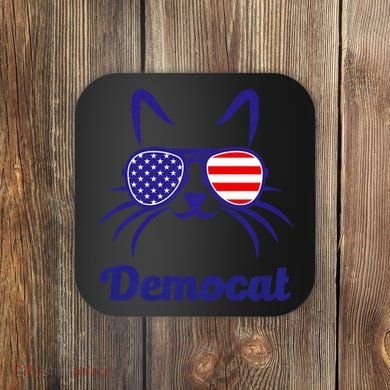 Democat Funny Cat Ladies For Kamala Coaster