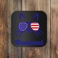 Democat Funny Cat Ladies For Kamala Coaster thumb 0