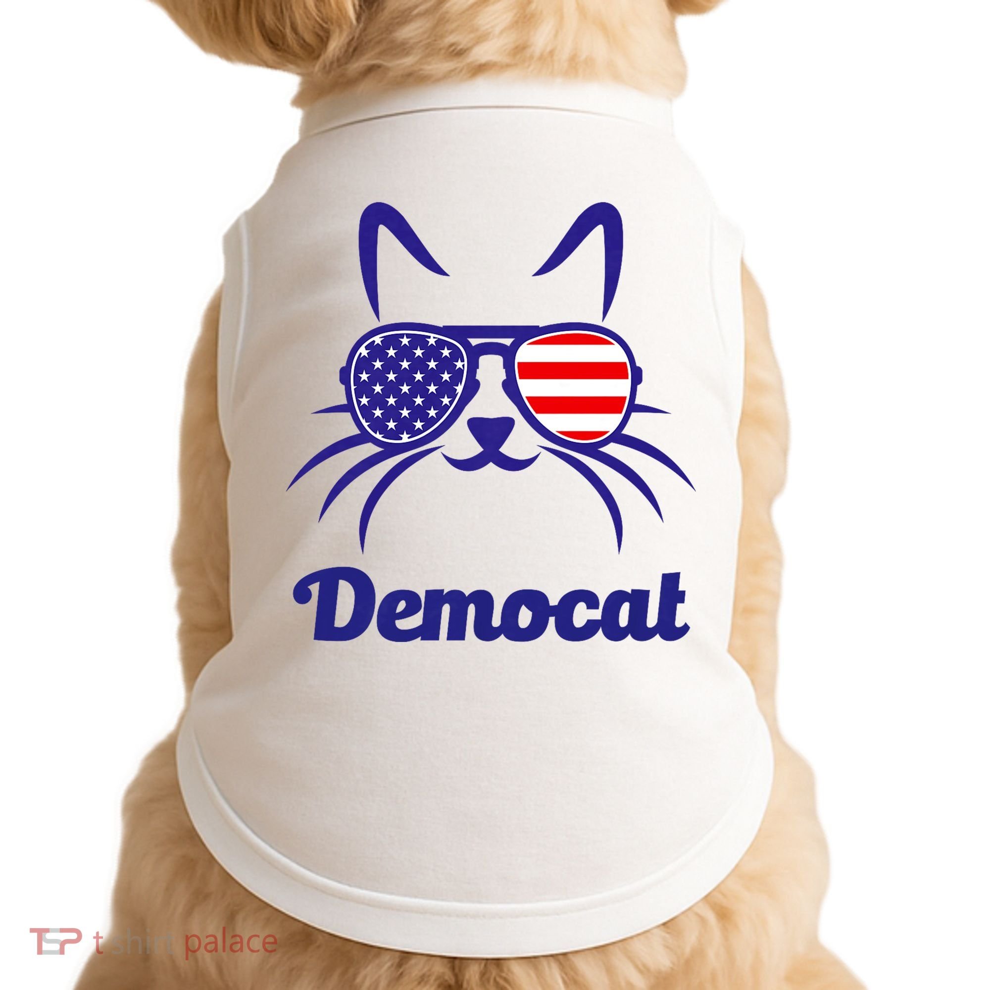 Democat Funny Cat Ladies For Kamala Doggie Tank