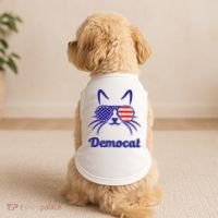 Democat Funny Cat Ladies For Kamala Doggie Tank thumb 2