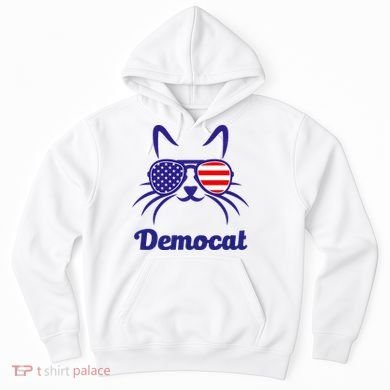 Democat Funny Cat Ladies For Kamala Hoodie