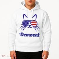 Democat Funny Cat Ladies For Kamala Hoodie thumb 2
