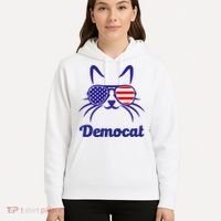 Democat Funny Cat Ladies For Kamala Hoodie thumb 5