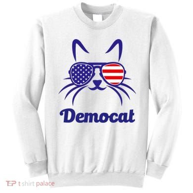 Democat Funny Cat Ladies For Kamala Sweatshirt