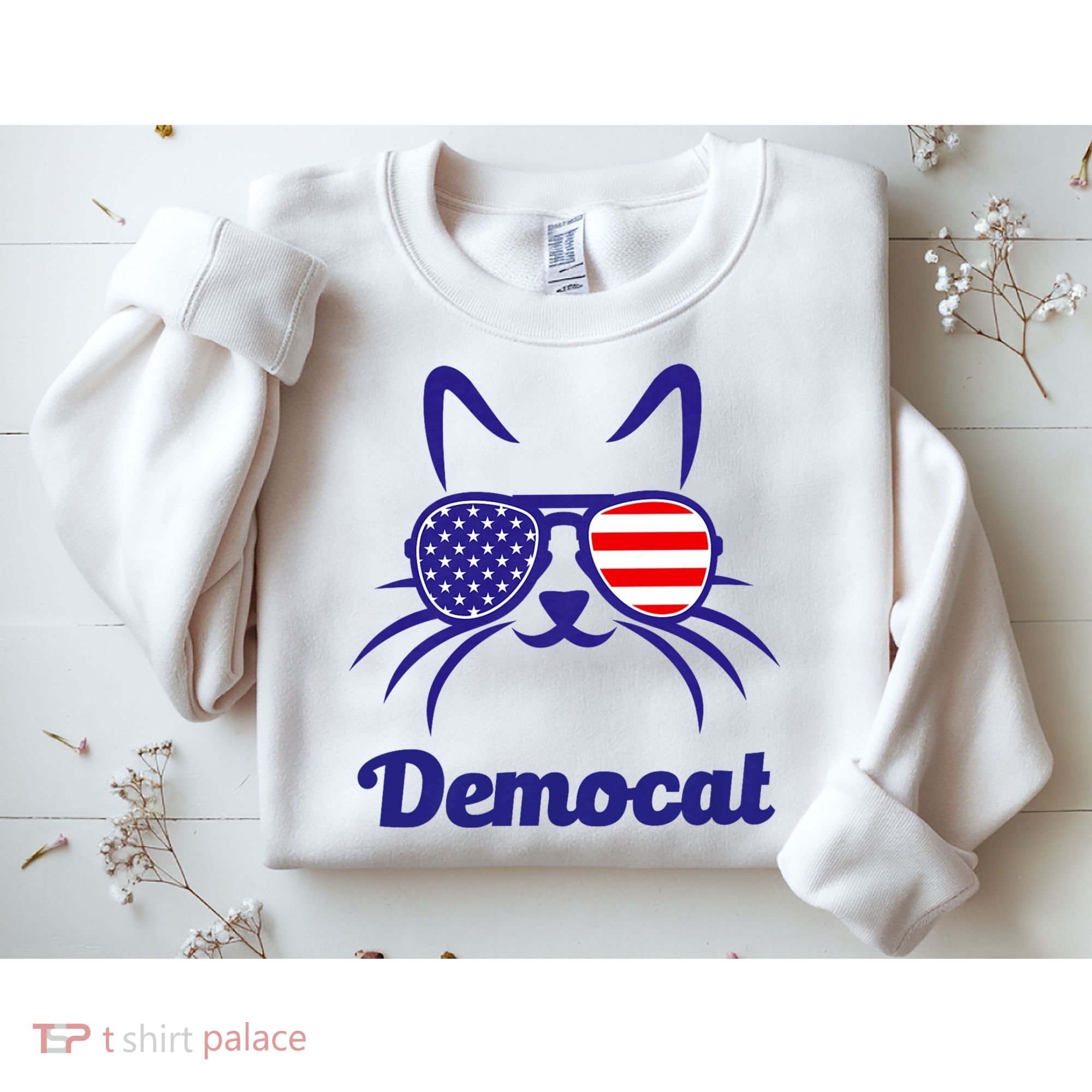 Democat Funny Cat Ladies For Kamala Sweatshirt