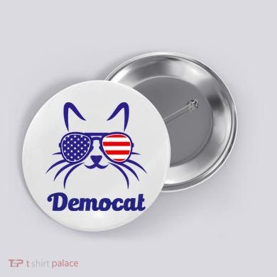 Democat Funny Cat Ladies For Kamala Button