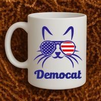 Democat Funny Cat Ladies For Kamala Coffee Mug thumb 2